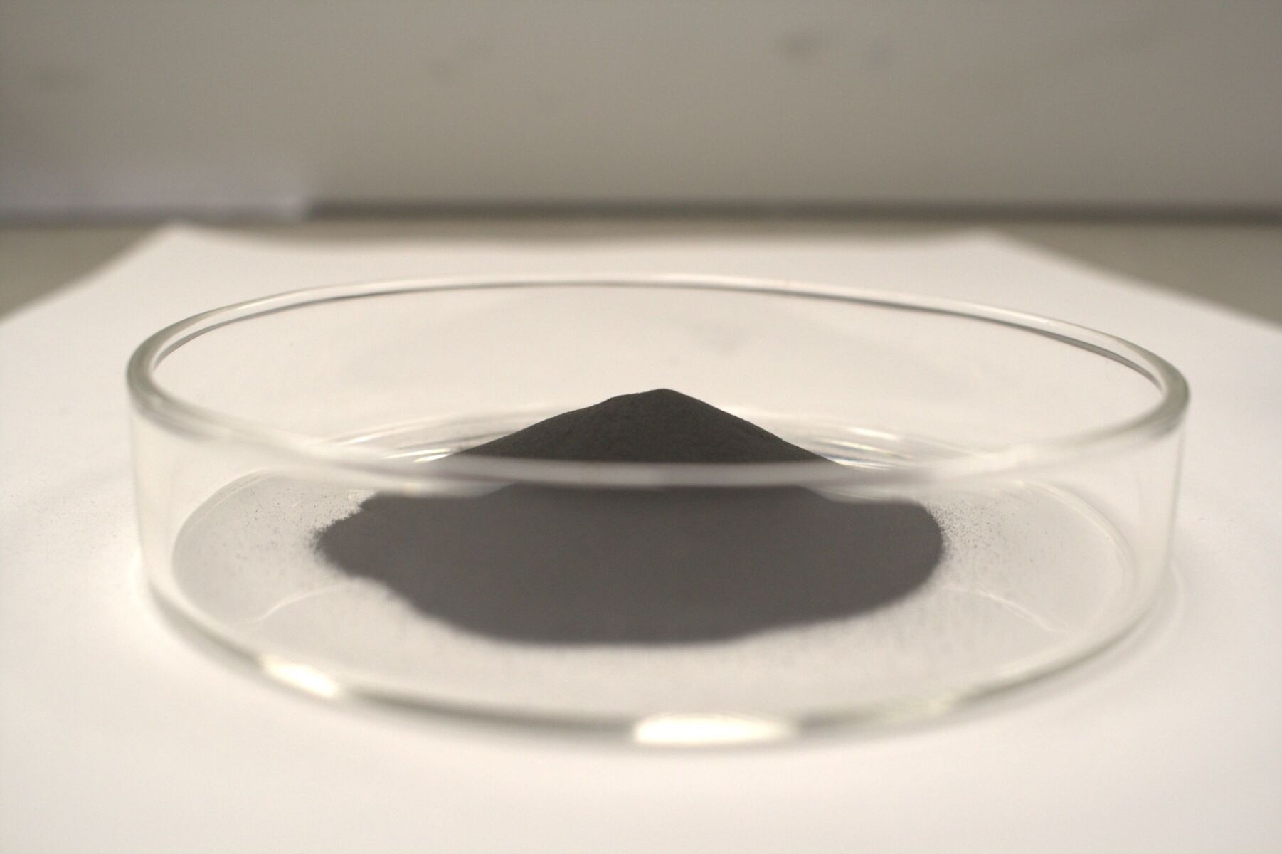 Powder in a clear dish