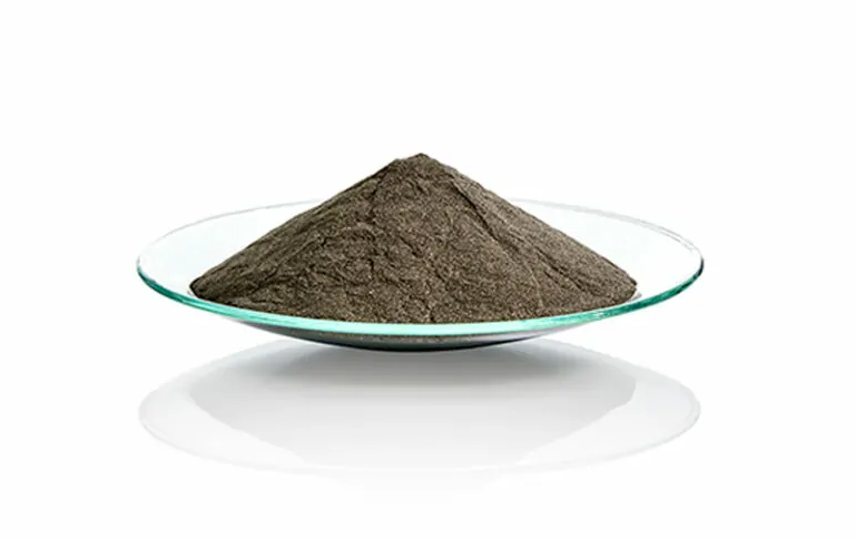 Powder in a clear dish