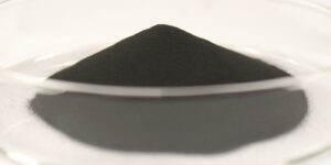 Fine powder in a clear dish