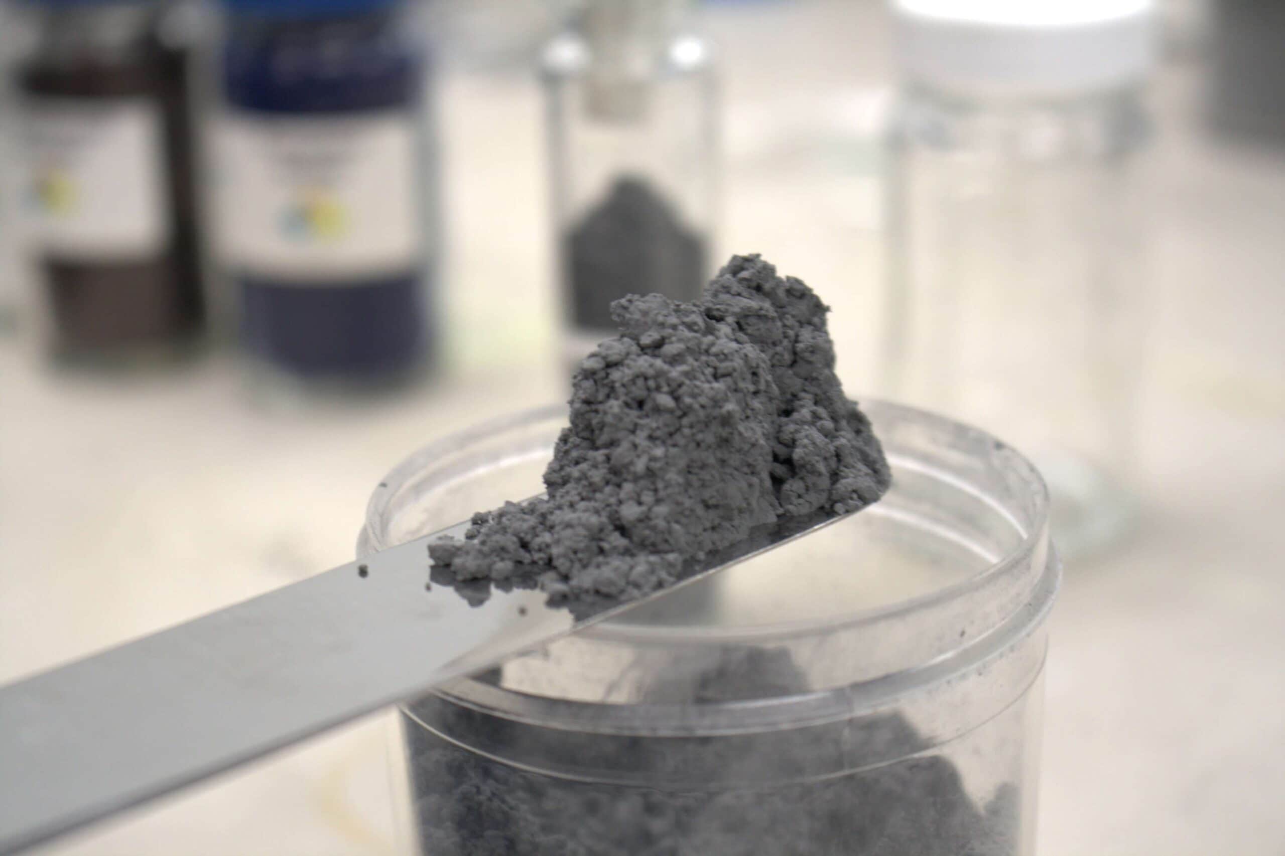 Powder on a flat stick