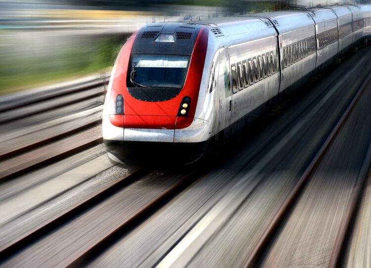Train on tracks